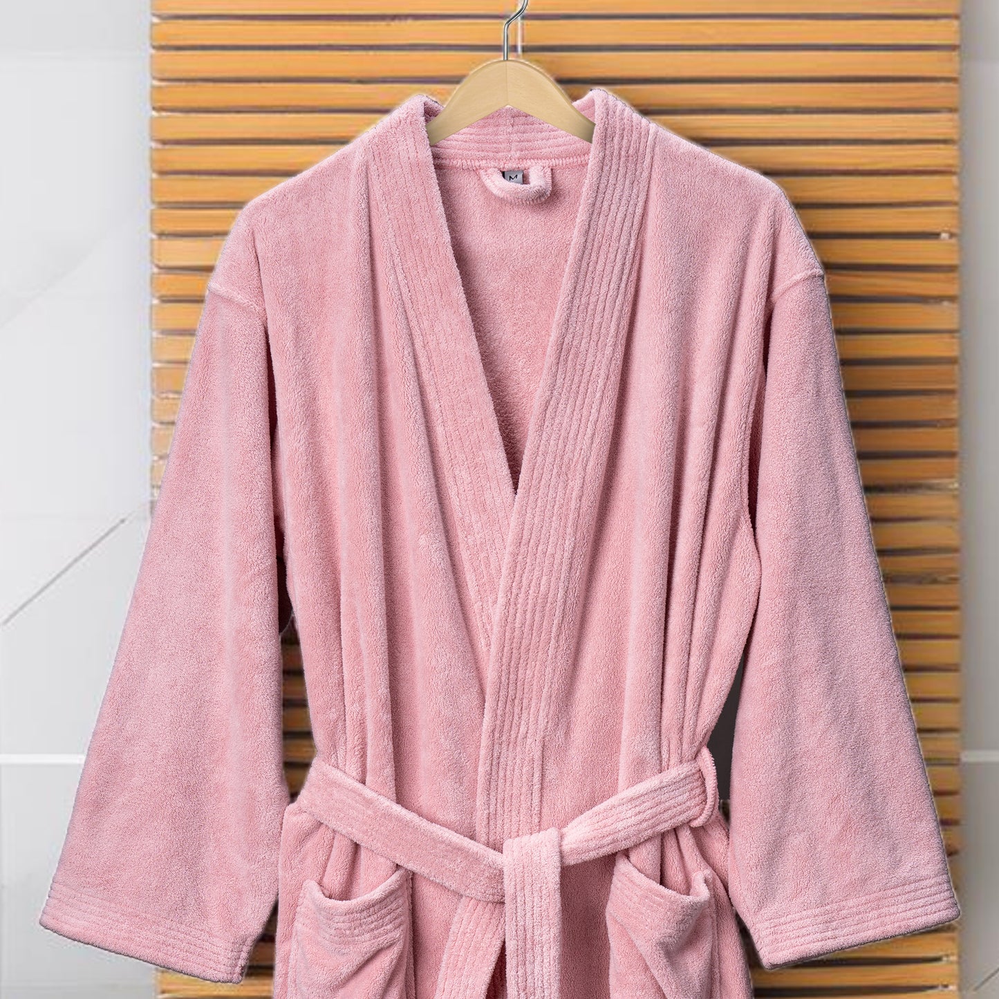 Pink bathrobe