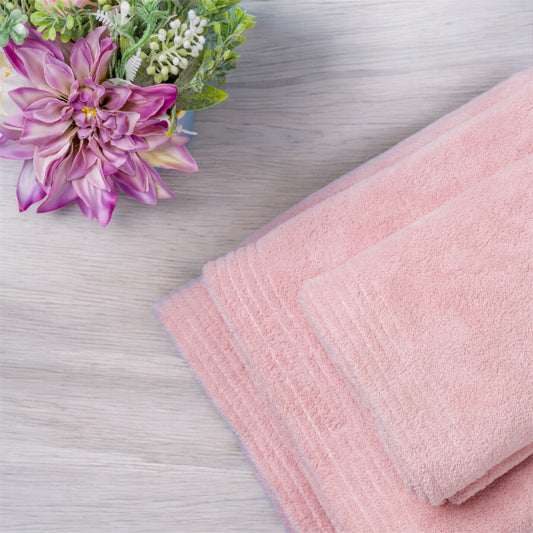 Pink bath towel