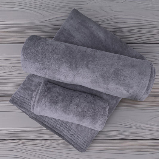 Grey bath towel