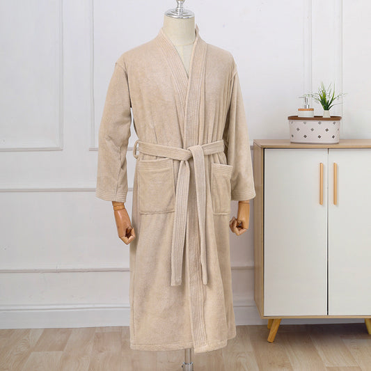 Beige bathrobe