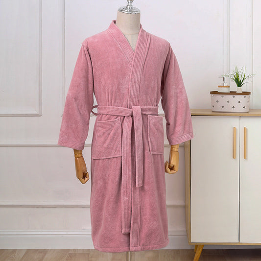 Pink bathrobe