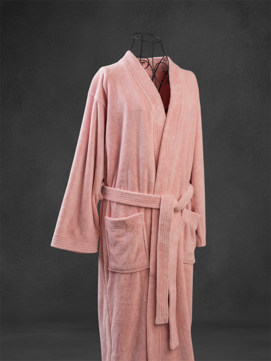 Pink bathrobe